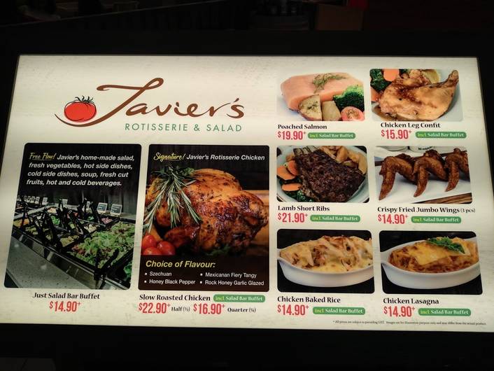 Javier's Rotisserie & Salad (Halal Certified) at Suntec City