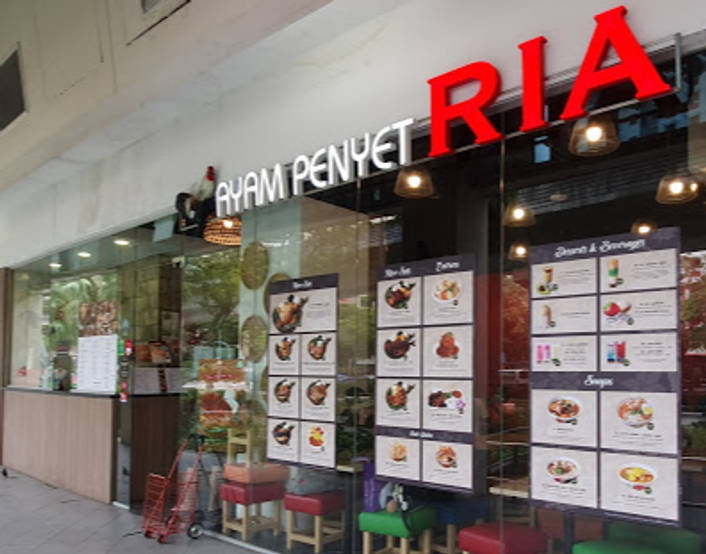 Ayam Penyet Ria at Rivervale Mall store front
