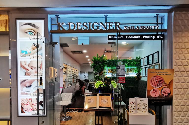 K Designer Nail & Beauty at Velocity @ Novena Square store front